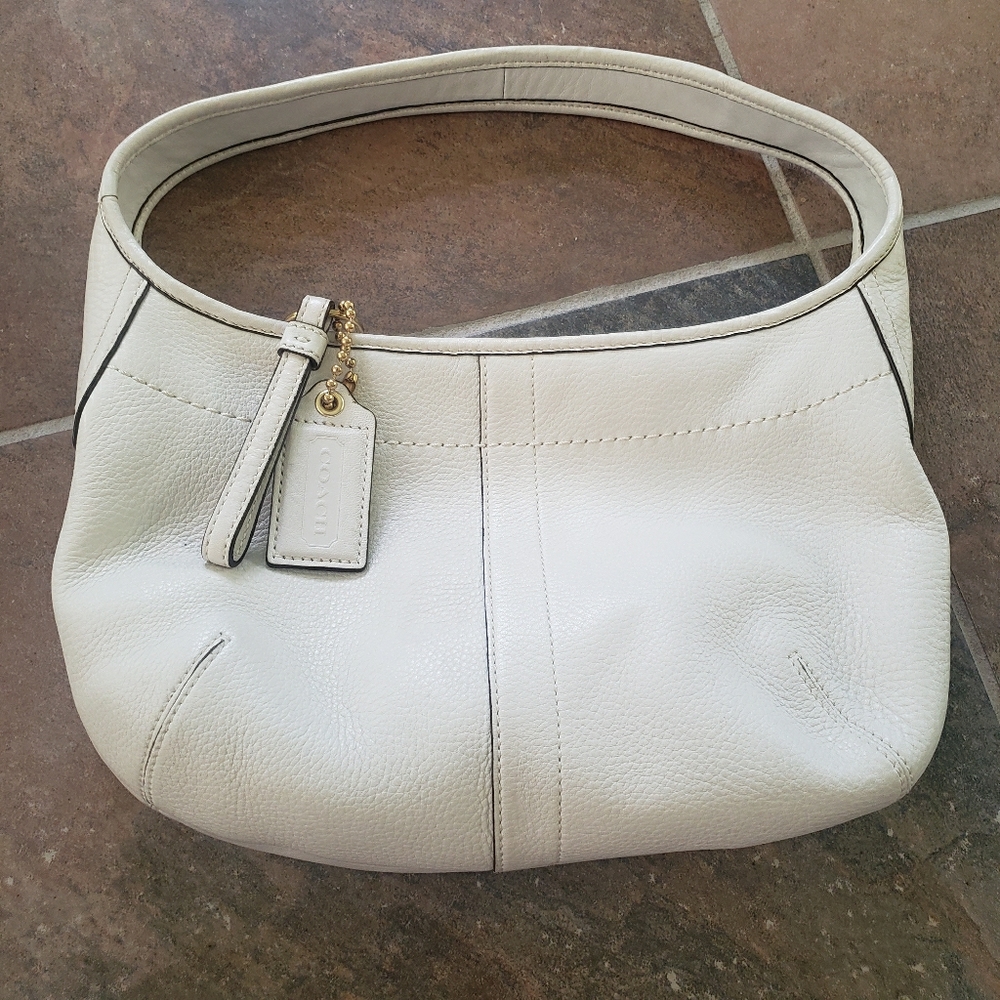 Coach White Leather Purse